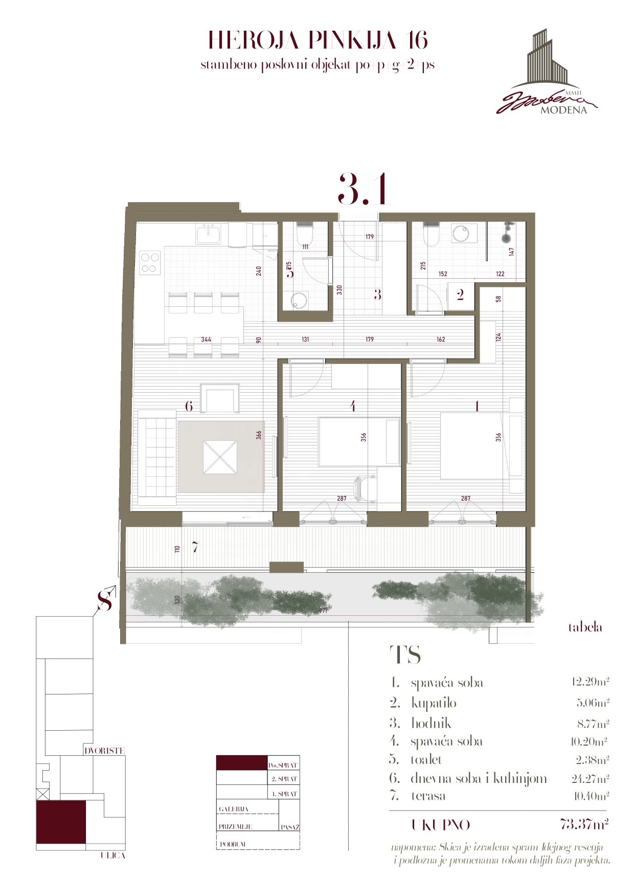 Stan 3.1 / 73,37 m²